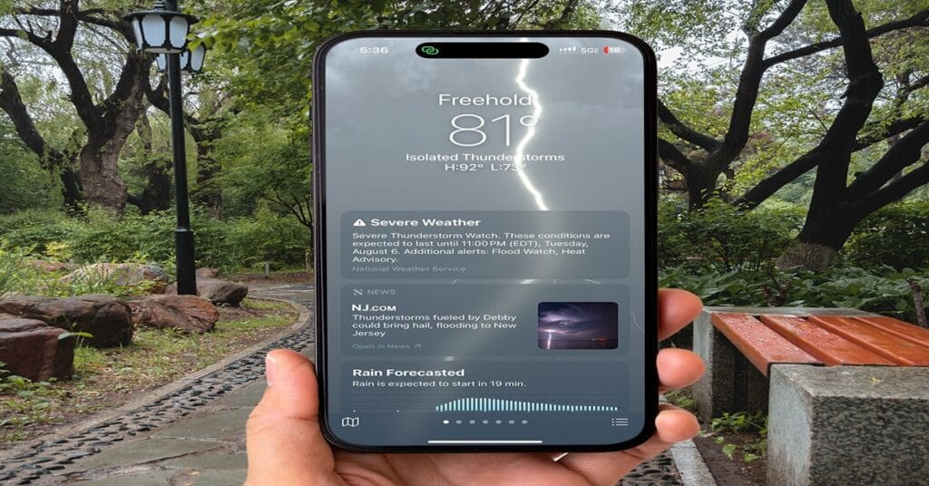 Weather Alerts on iPhone