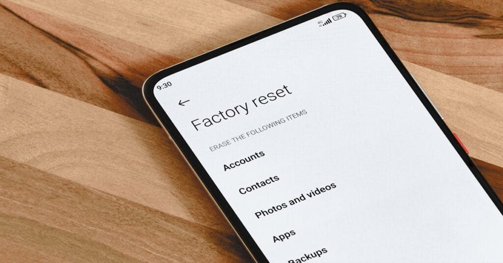 how to factory reset android phone