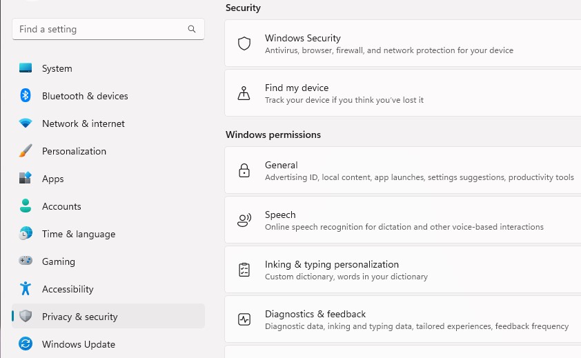 windows security