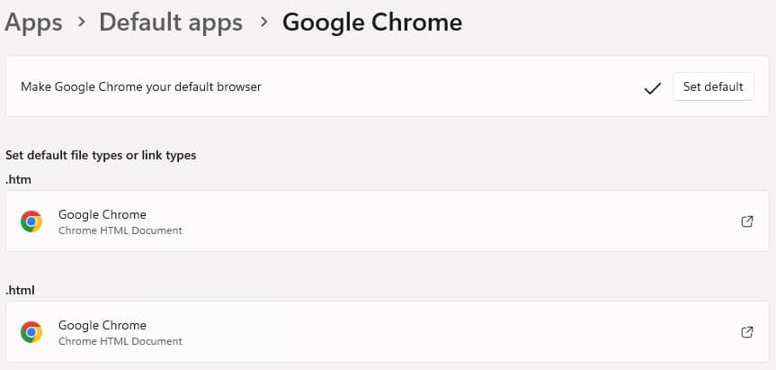 browser default app settings windows 11