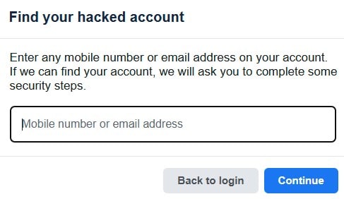 recover your hacked facebook account