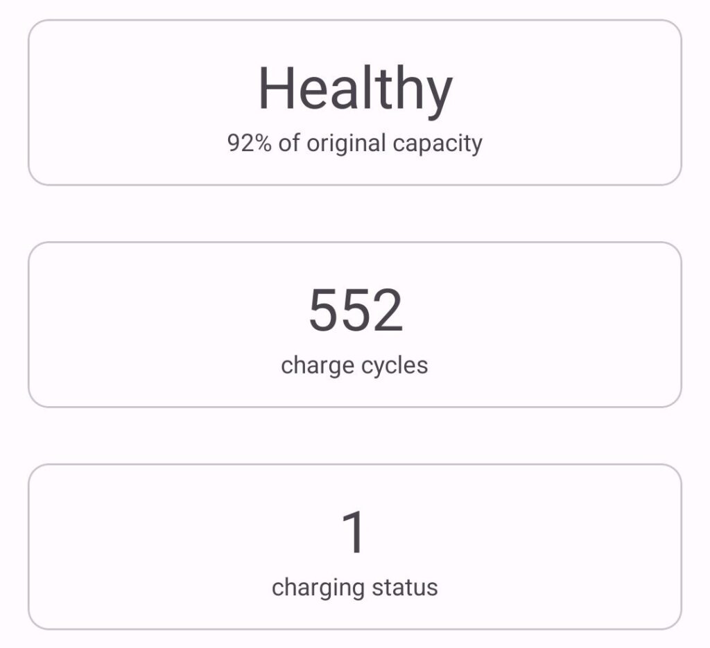 Battery Health Percentage