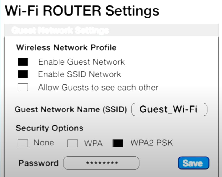 guest wifi router settings