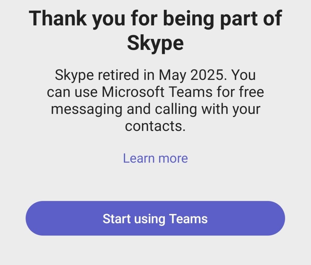 skype is shutting down